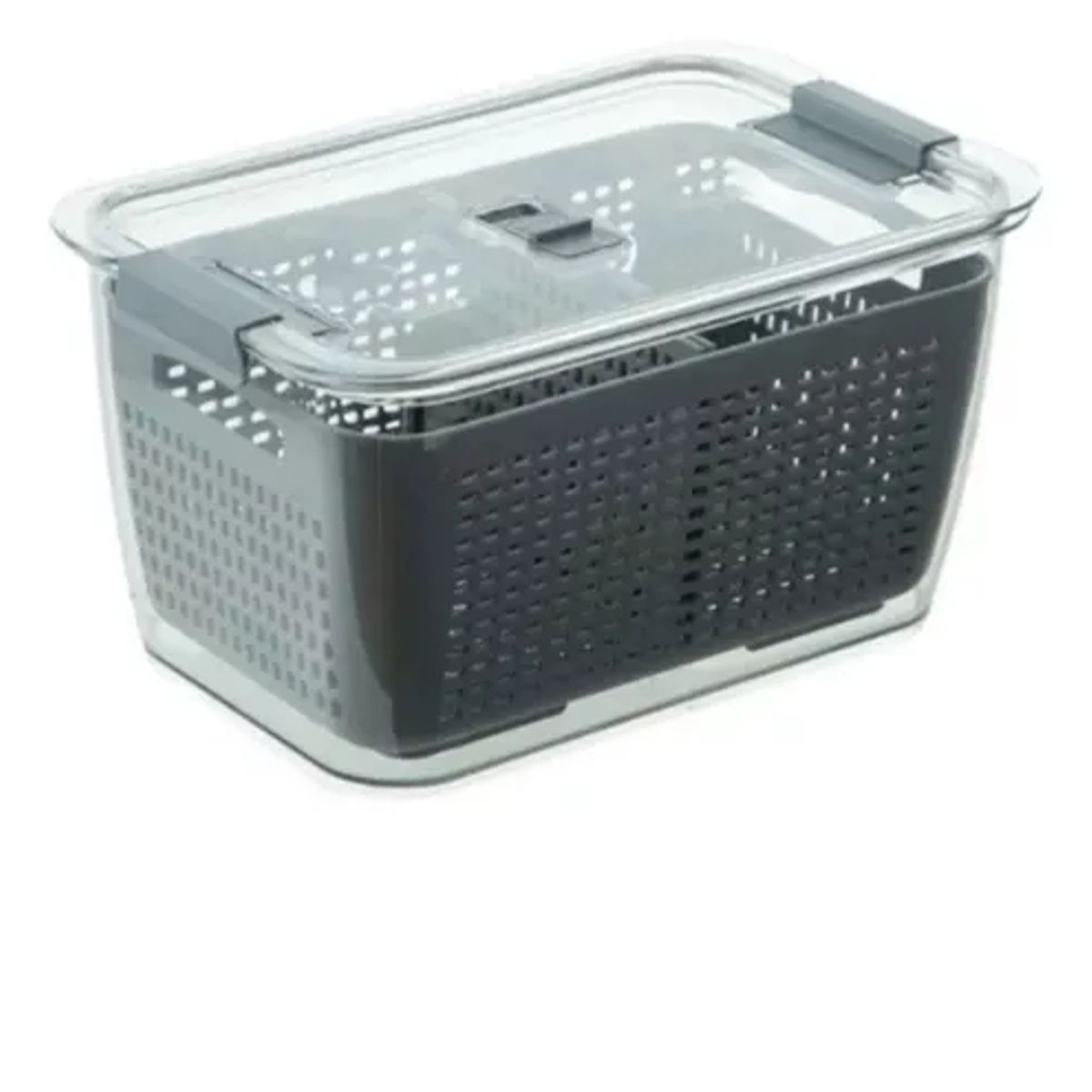 GENERICO - Caja Organizadora Refrigerador Sellada Dispensa Multiuso Color Gris