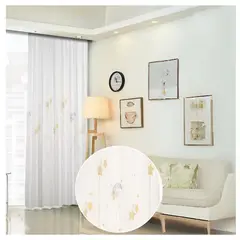 GENERICO - Visillos blancos con diseño bordados 230x140cm