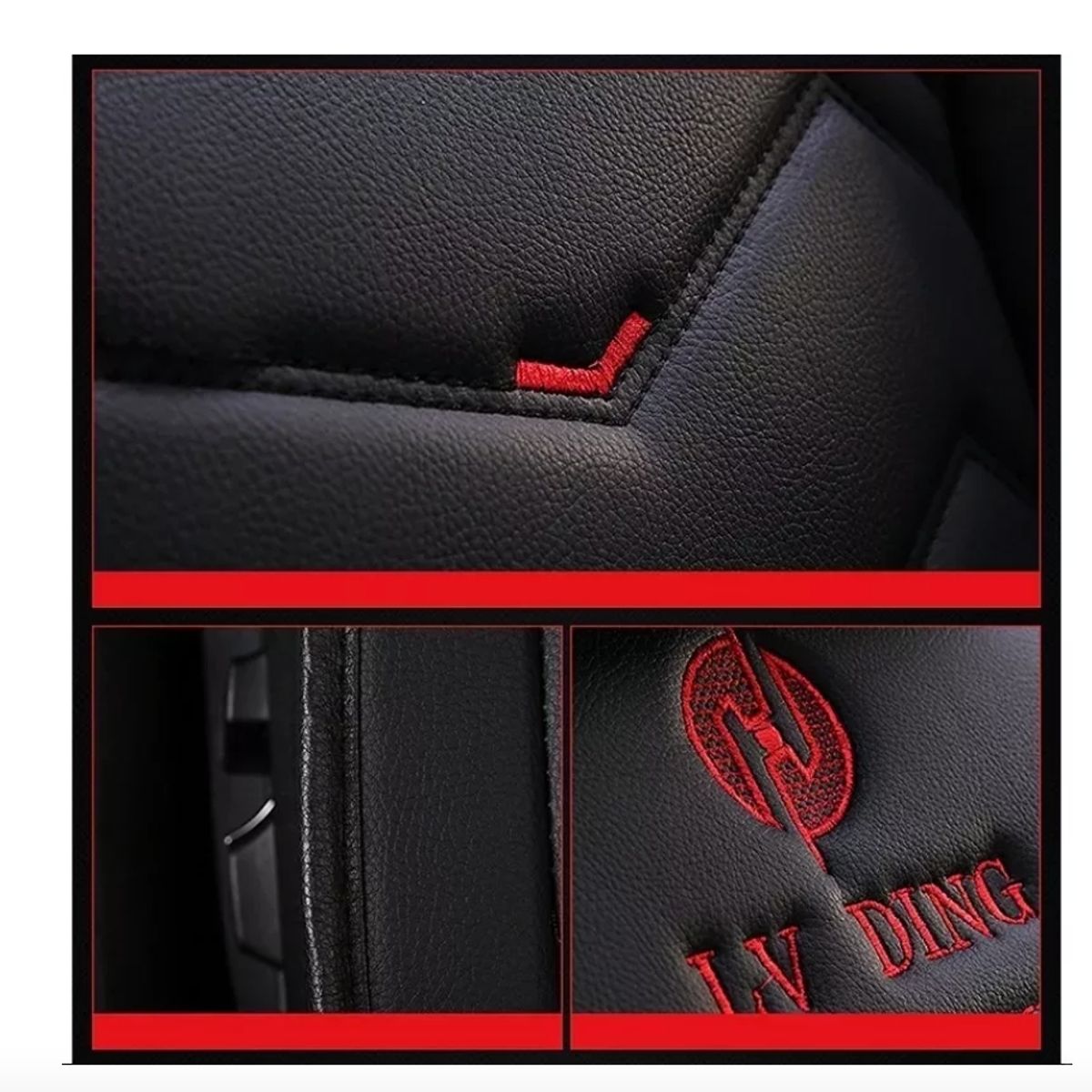 GENERICO - Kit Funda Cubre Asiento Cuero Completo Auto Premium Luxury