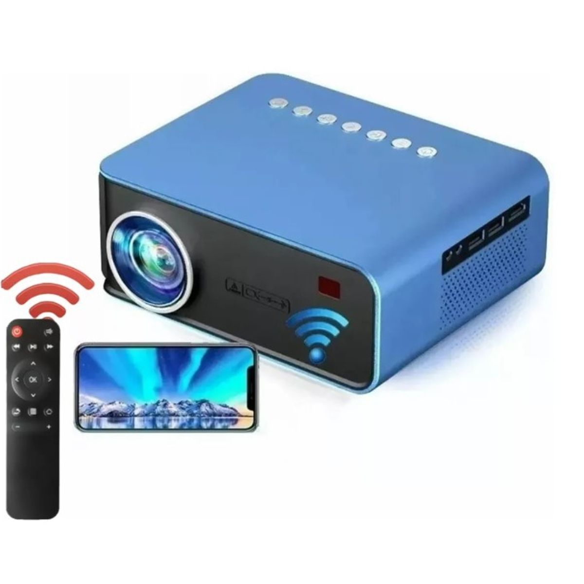 GENERICO - Mini Proyector Full Hd Led Proyector Wifi Portatil Miracast