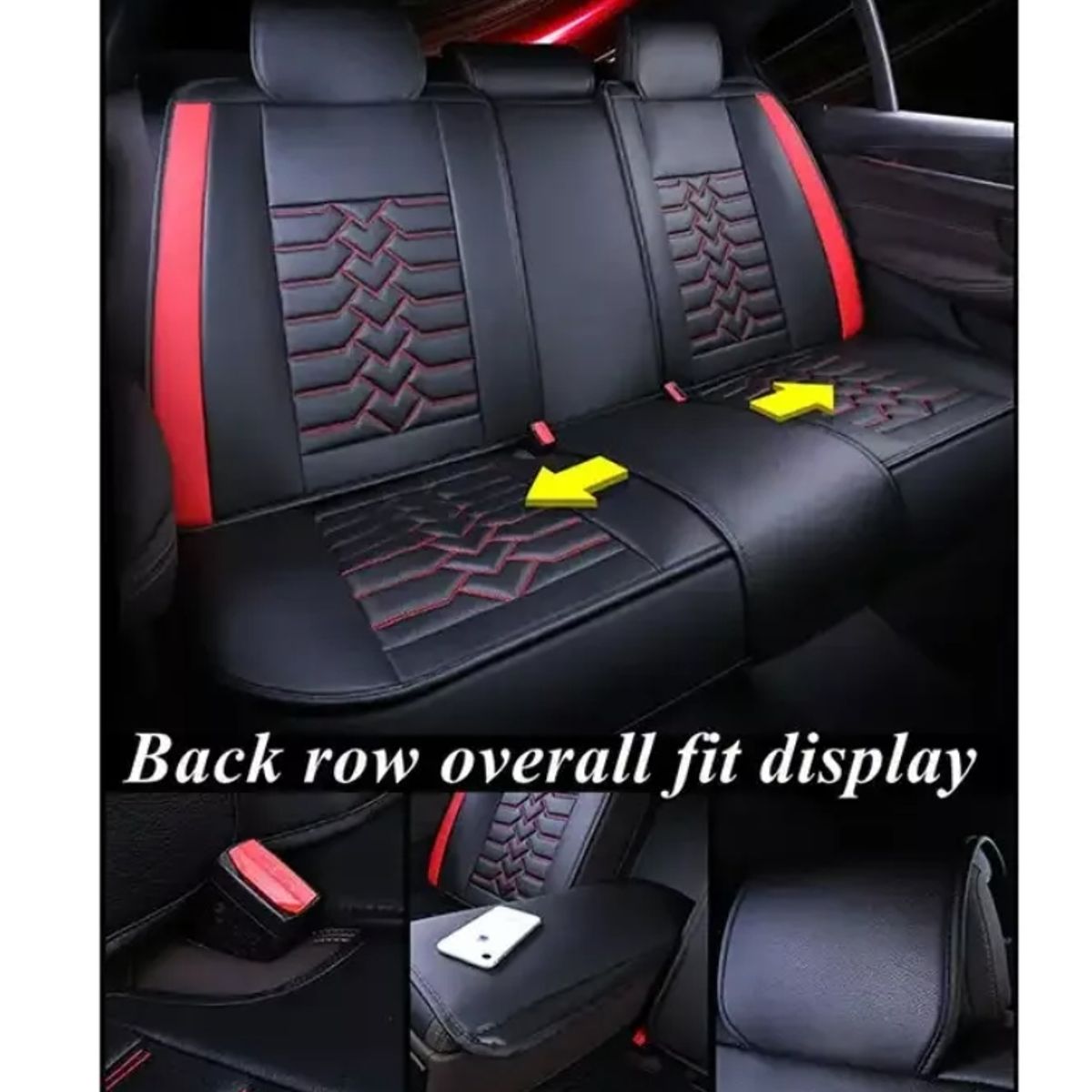 GENERICO - Kit Funda Cubre Asiento Cuero Completo Auto Premium Luxury