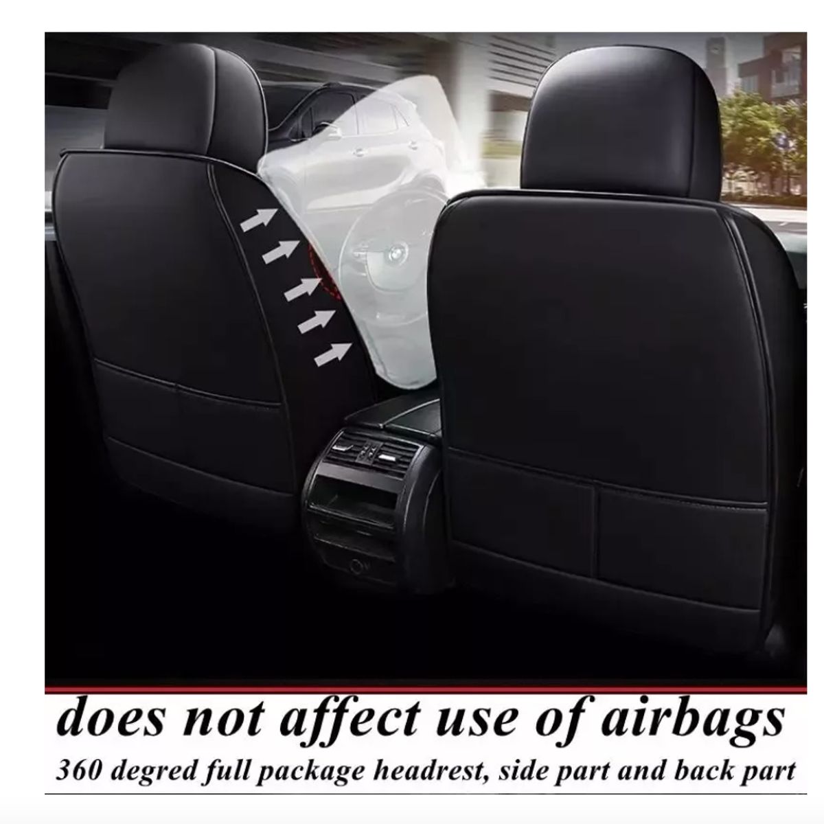 GENERICO - Kit Funda Cubre Asiento Cuero Completo Auto Premium Luxury