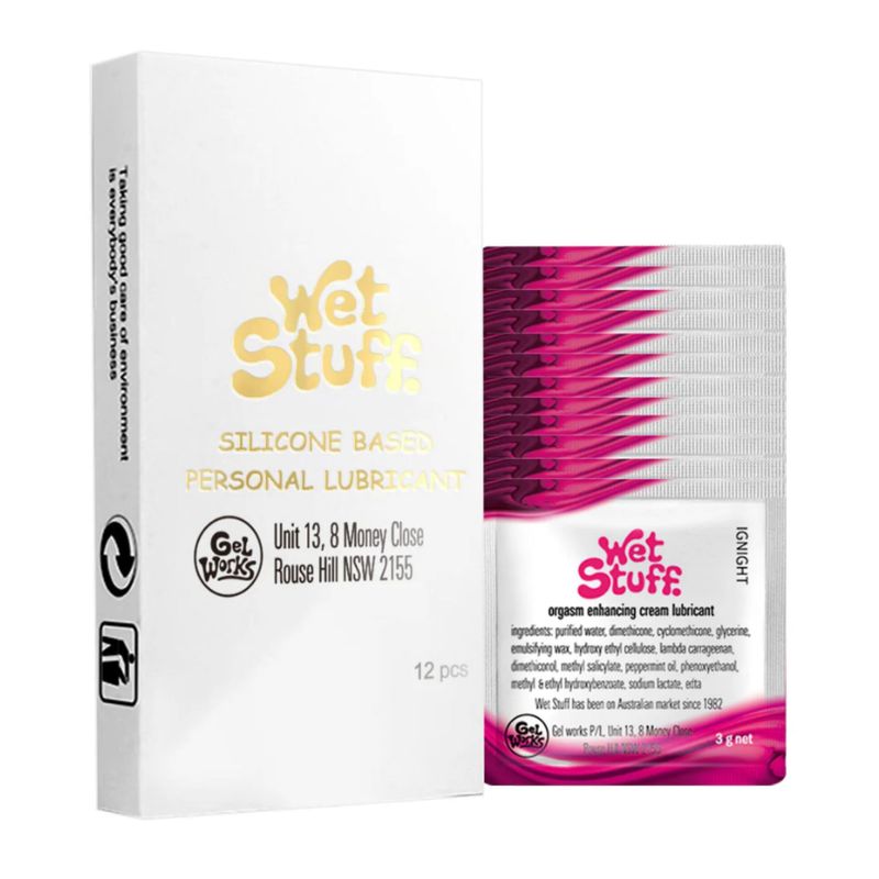 GENERICO - Pack 12 Sobres Crema Lubricante Intimo Base Silicona