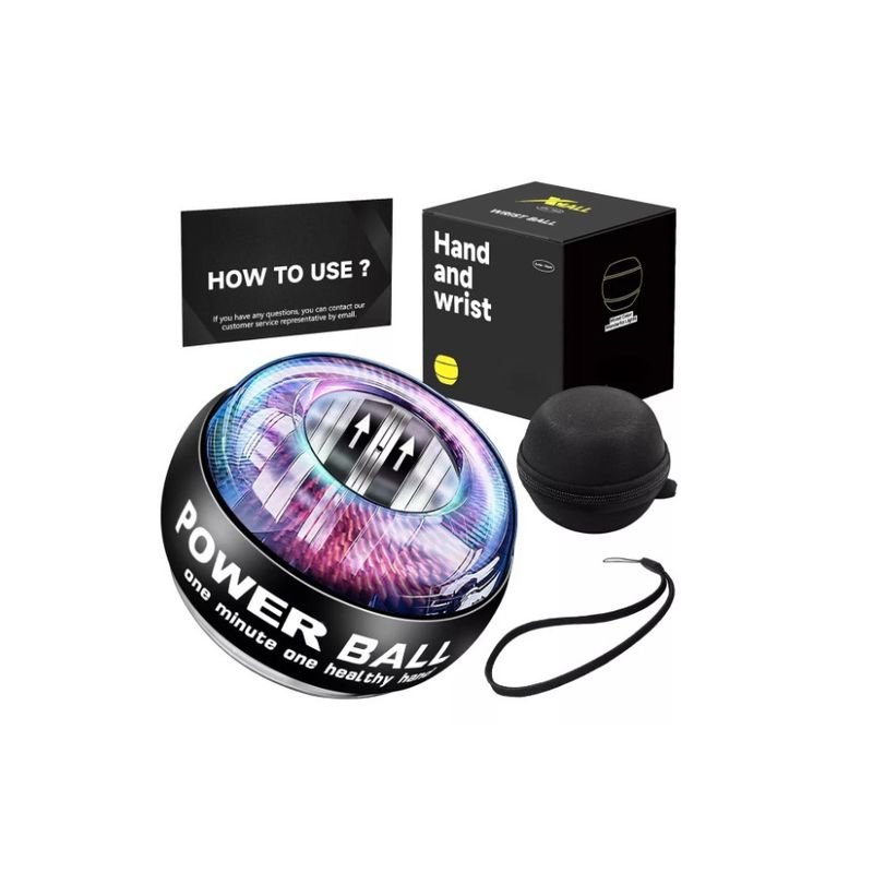 GENERICO - Power Ball Led Pro Ejercitador Giroscópio Con Bolso