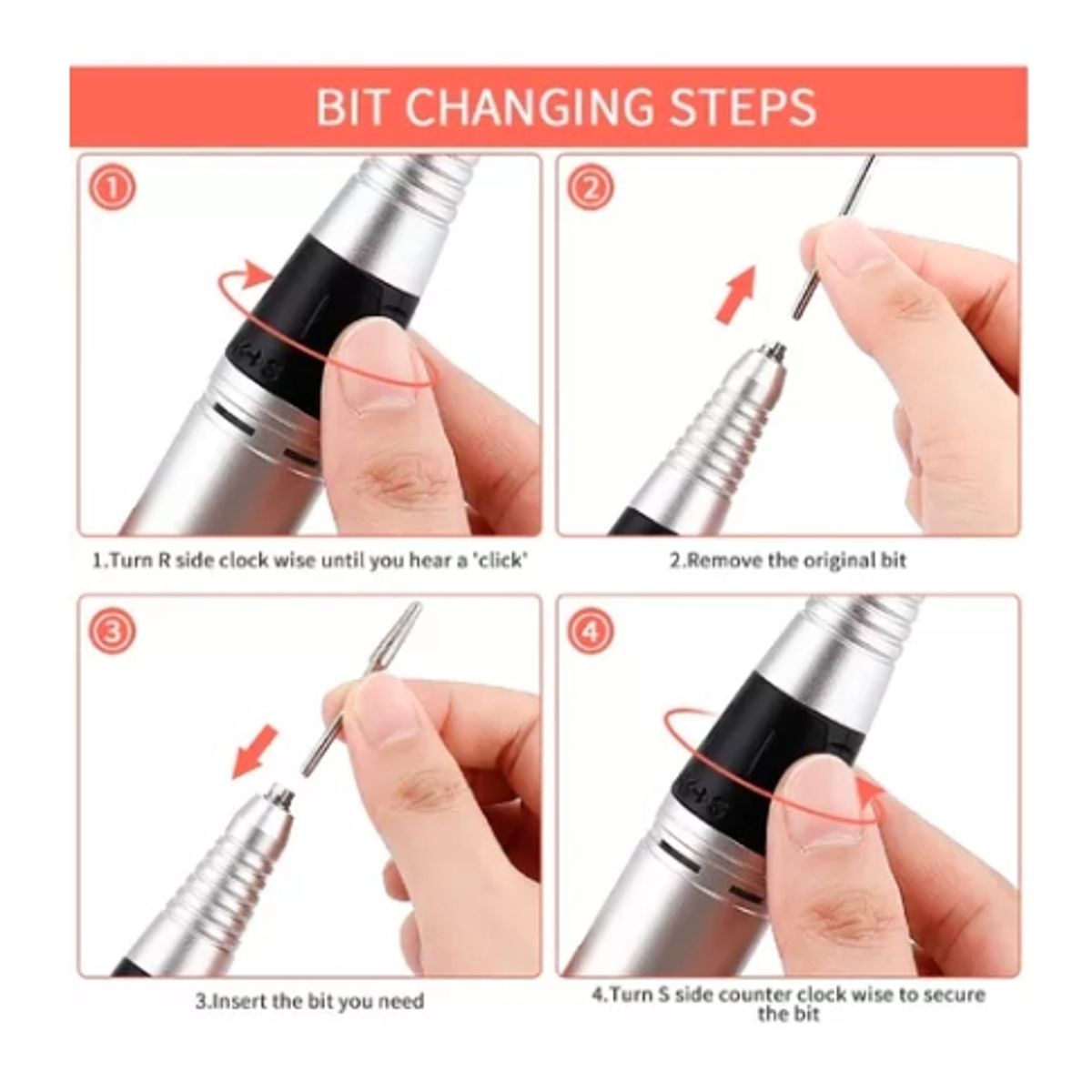 GENERICO - Drill Manicure Torno Inalambrico Torno Para Pies Torno Uñas