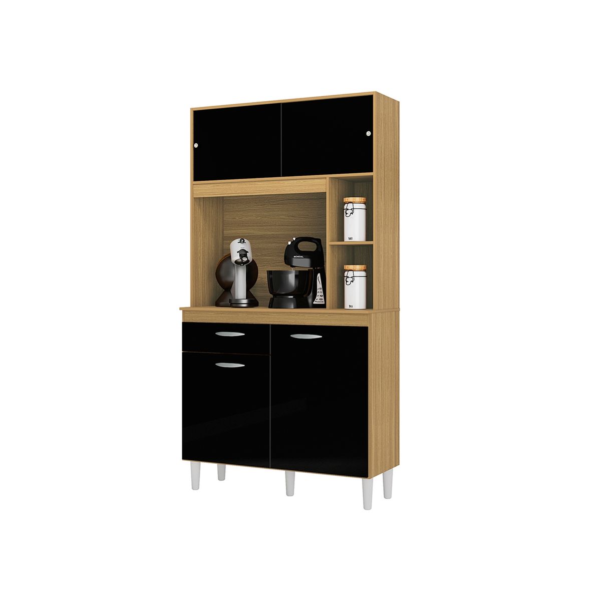 TAHUARI - Mueble de cocina Duna 90 damasco/negro