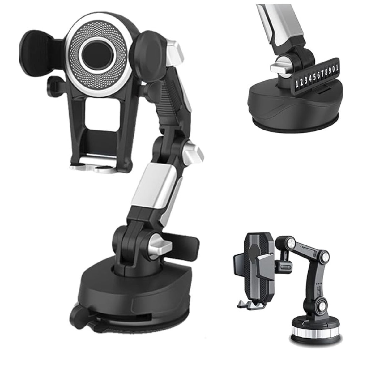 GENERICO - Soporte Para Teléfono con Brazo Robot Auto 360 Grados