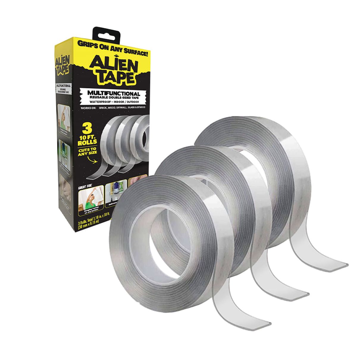 ALIEN TAPE - 3 Cintas Adhesivas Aislantes Alien Tape Multifuncional Para Interior y Exterior