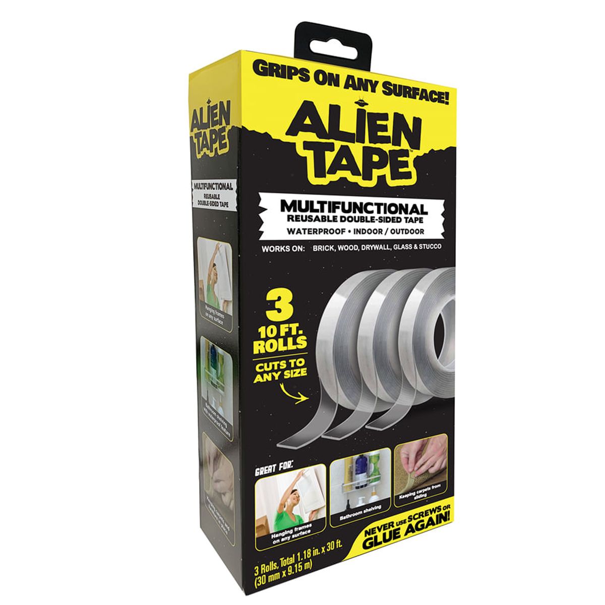 ALIEN TAPE - 3 Cintas Adhesivas Aislantes Alien Tape Multifuncional Para Interior y Exterior