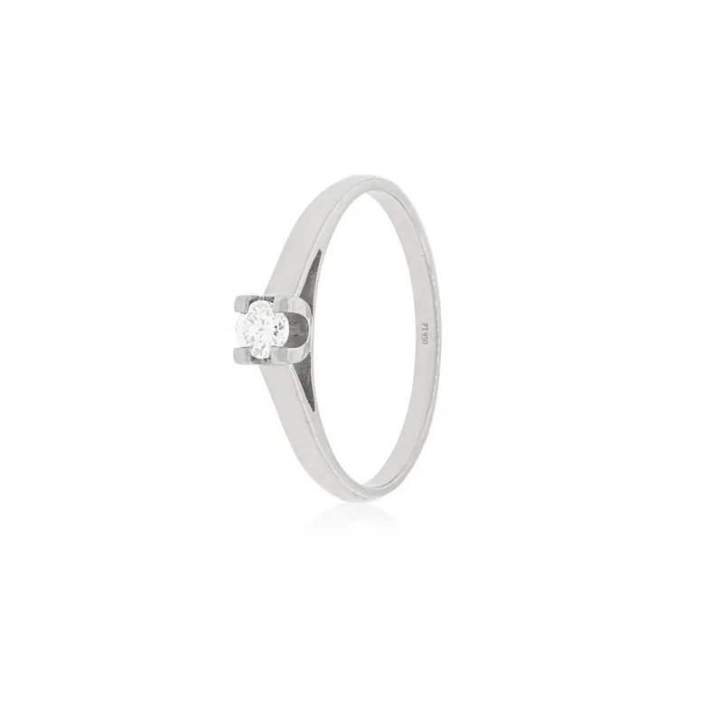 JB JOYAS BARON - Anillo Compromiso Platino 950  Nápoles 1x6ptos Diamante