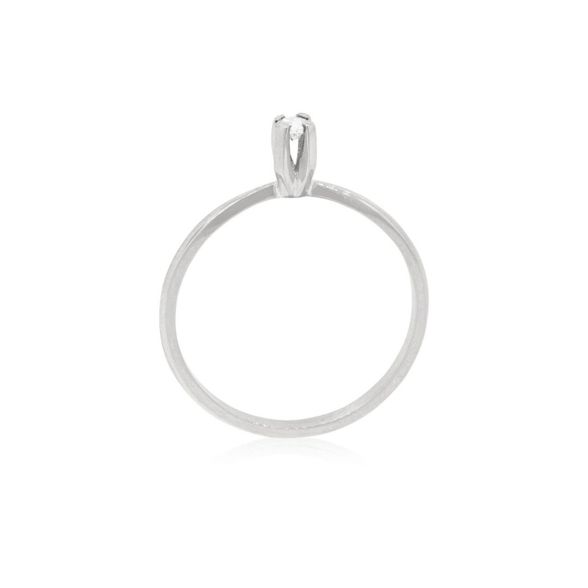 JB JOYAS BARON - Anillo Compromiso Oro Blanco 18kt  Niza 1x6ptos Diamante