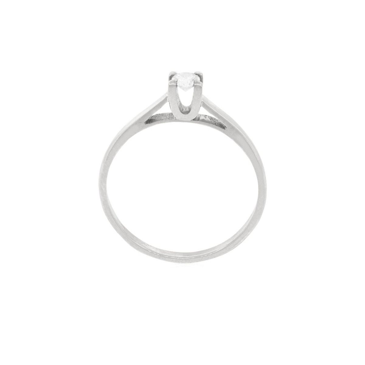 JB JOYAS BARON - Anillo Compromiso Oro Blanco 18kt  Nápoles 1x14ptos Diamante