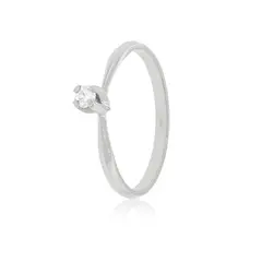 JB JOYAS BARON - Anillo Compromiso Platino 950 Niza 1x10ptos Diamante