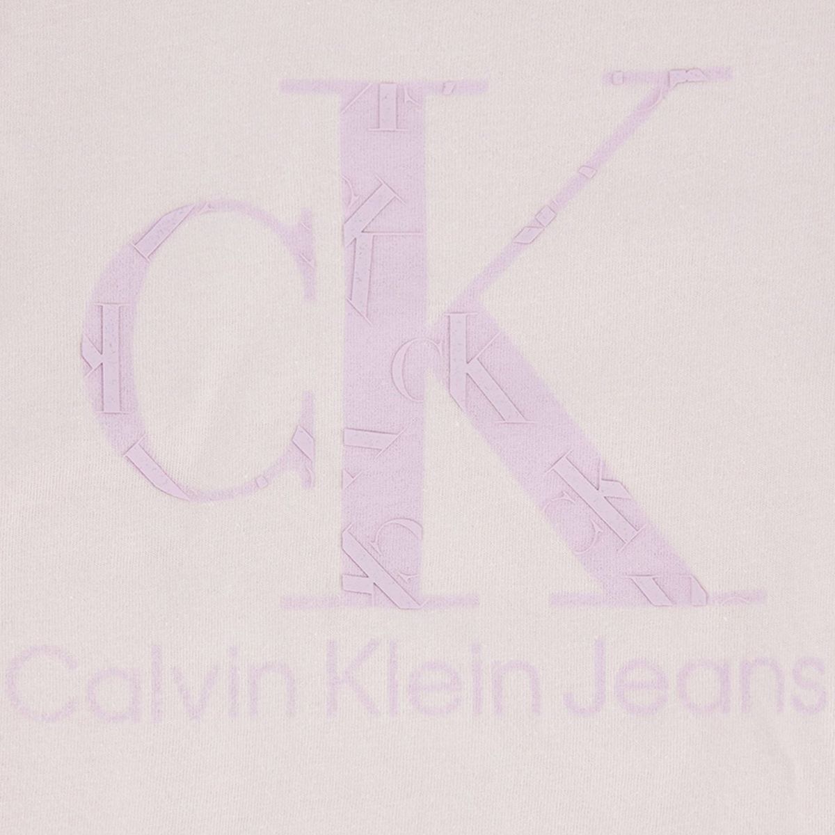 CALVIN KLEIN - Polera Niña Double Monogram Rosado Calvin Klein