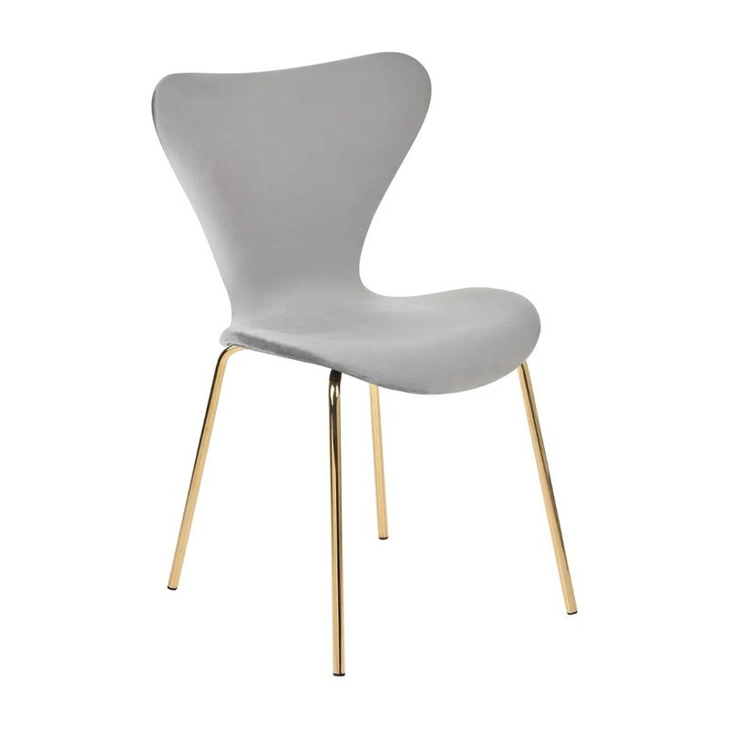 PANDALINO - Silla Fritz velvet color Gris Pandalino