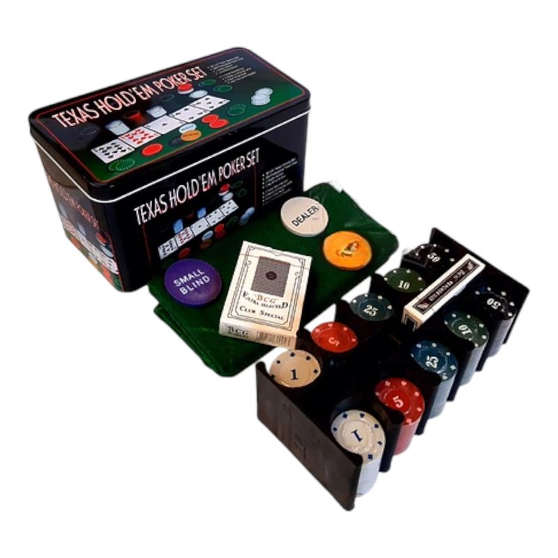 GENERICO - Juego De Fichas De Póker de Texas Portátil