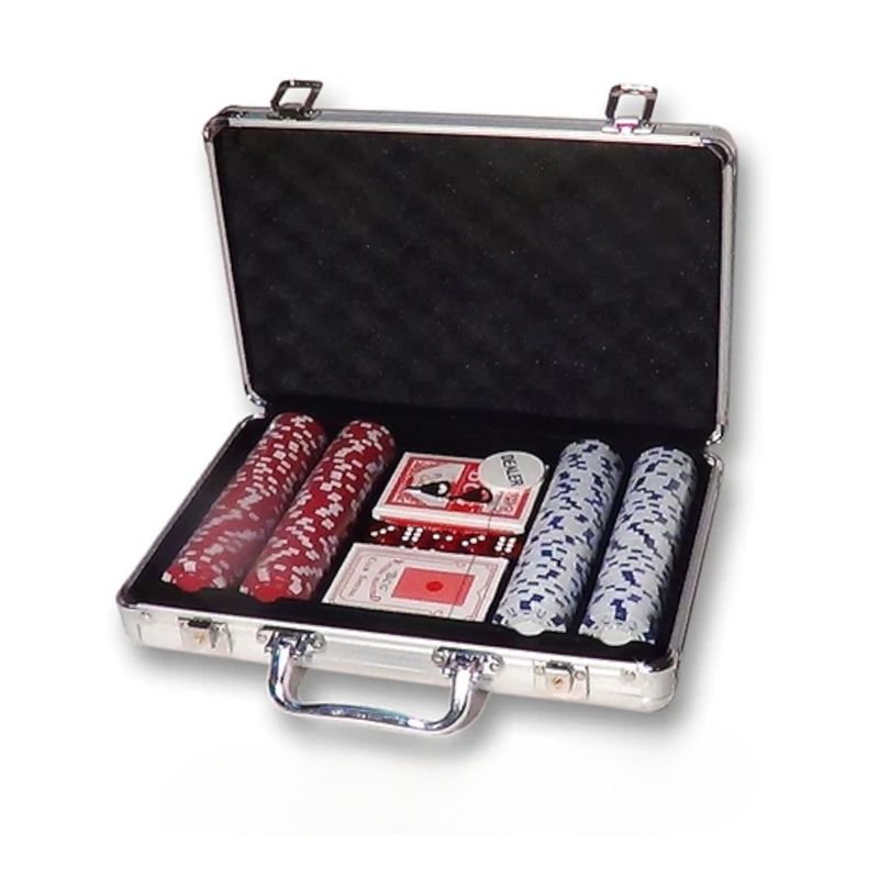 GENERICO - Set De Juego De Poker 200 Fichas Con Maleta De Lujo