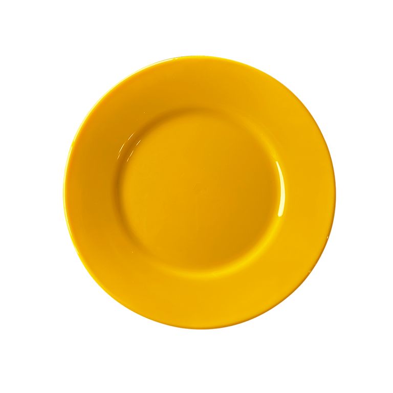 Set de 6 Platos Pc Amarillo 23 Cm