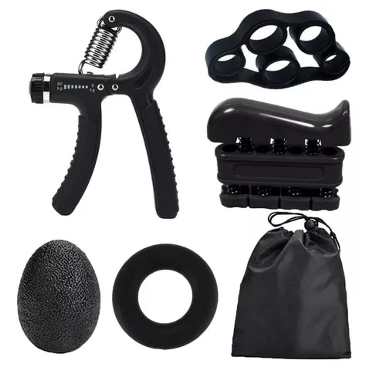 GENERICO - Entrenamiento De Fuerza De Agarre, Rehabilitación, Kit 5 Pcs