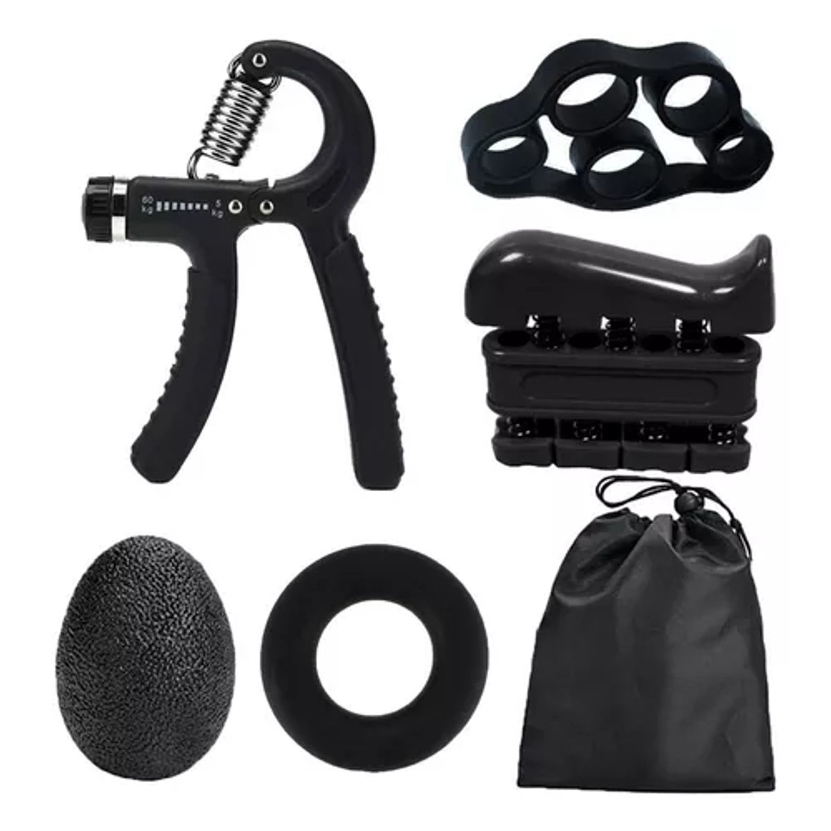 GENERICO - Entrenamiento De Fuerza De Agarre, Rehabilitación, Kit 5 Pcs