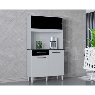 Imagen 2 del producto Mueble de cocina Grazi 90 cm blanco/negro