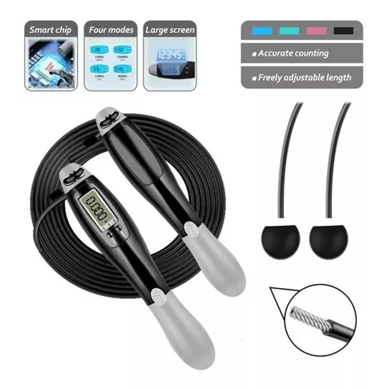GENERICO - Cuerda De Salto Crossfit Con Contador Digital Speed Rope