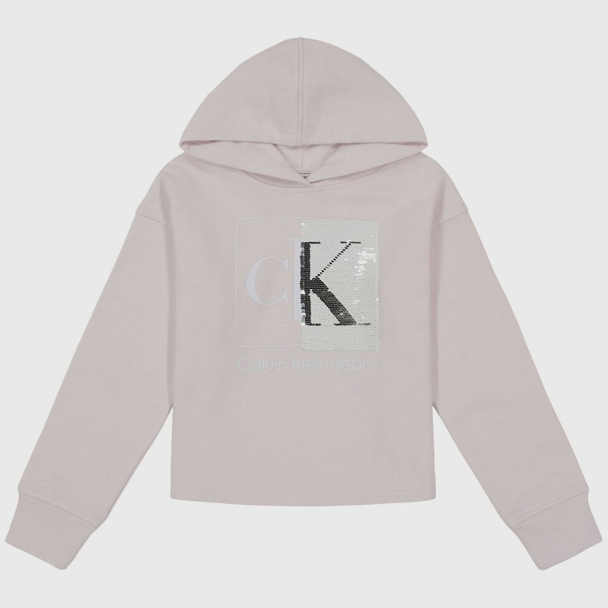 CALVIN KLEIN - Polerón con Gorro Niña Split Box Rosado Calvin Klein