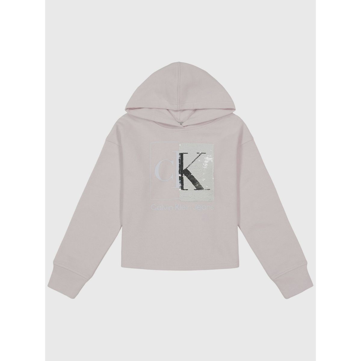 CALVIN KLEIN - Polerón con Gorro Niña Split Box Rosado Calvin Klein