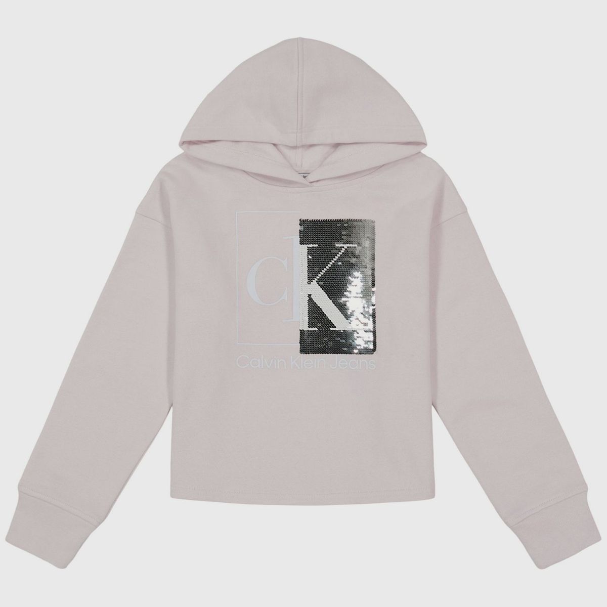 CALVIN KLEIN - Polerón con Gorro Niña Split Box Rosado Calvin Klein