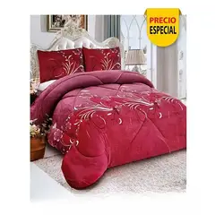 GENERICO - Plumón Sherpa 2 Plazas Rosa y Flores