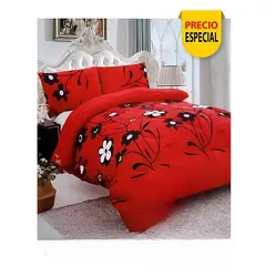 GENERICO - Plumón Sherpa 2 Plazas Rojo y Flores
