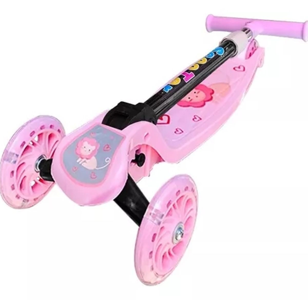 GENERICO - Scooter Monopatin Kids Plegable Ruedas Led Niñas Rosado
