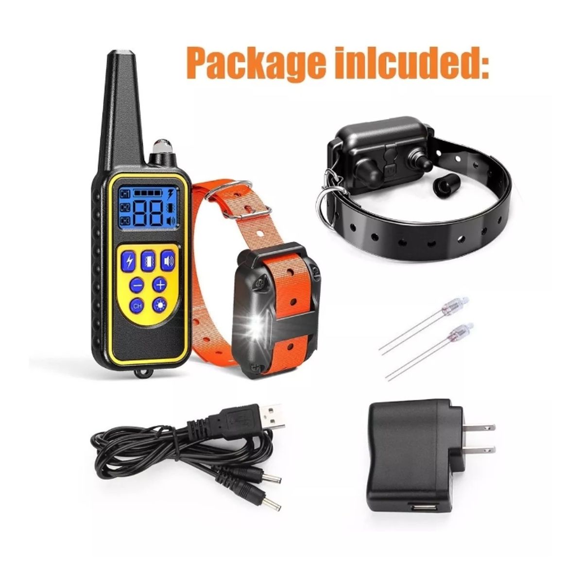 GENERICO - Collar Eléctrico Entrenamiento Adiestramiento Perros Mascota