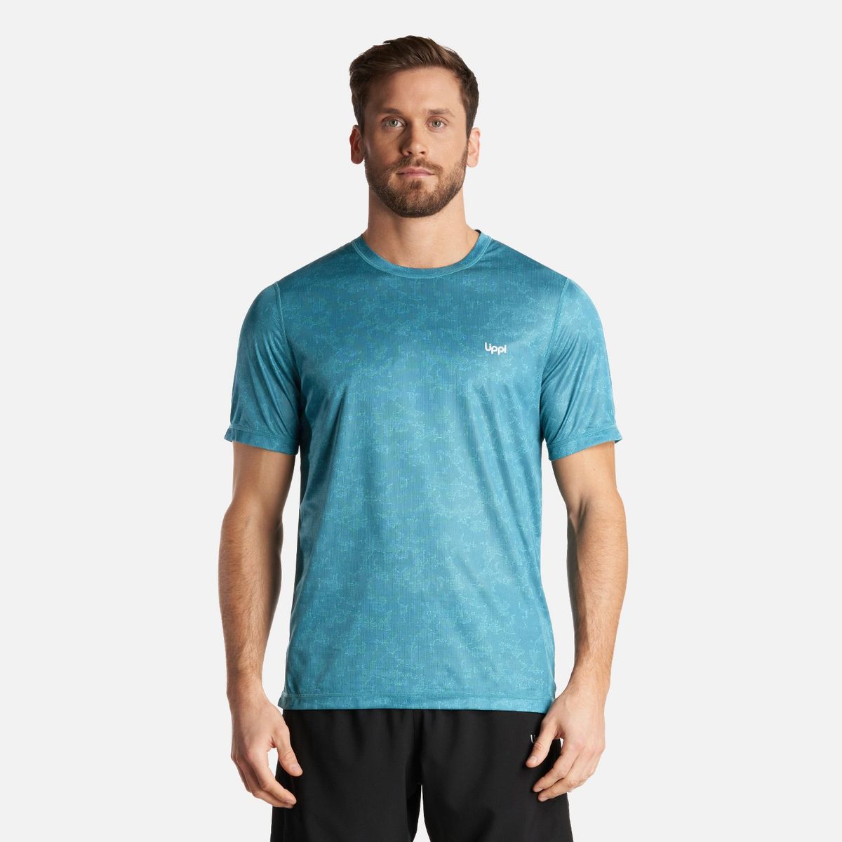 LIPPI - Polera Hombre Core Q-Dry T-Shirt Print Petroleo Lippi