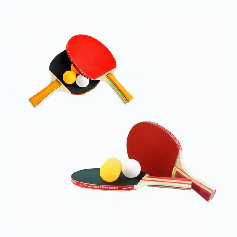 GENERICO - Paletas de ping ping 3 pelotas set de 2 raquetas