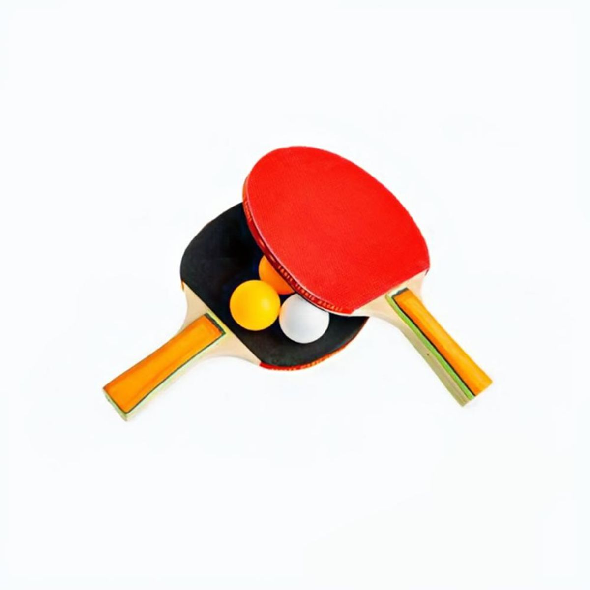 GENERICO - Paletas de ping ping 3 pelotas set de 2 raquetas