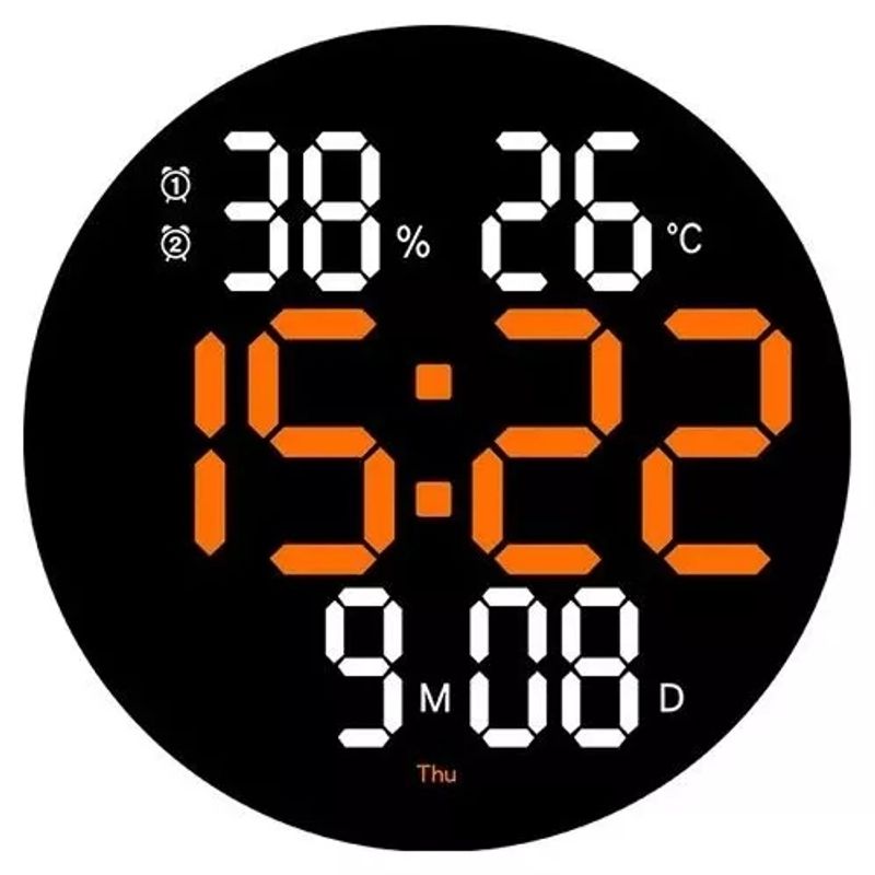 GENERICO - Reloj De Pared Digital Led Grande Con Control Remoto 10