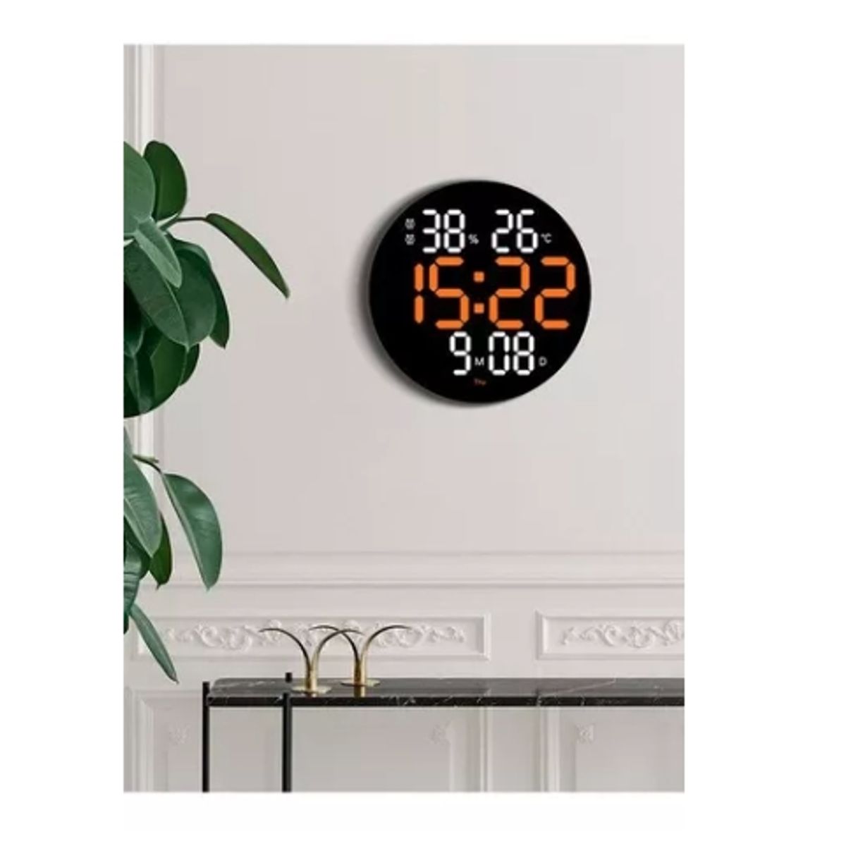 GENERICO - Reloj De Pared Digital Led Grande Con Control Remoto 10