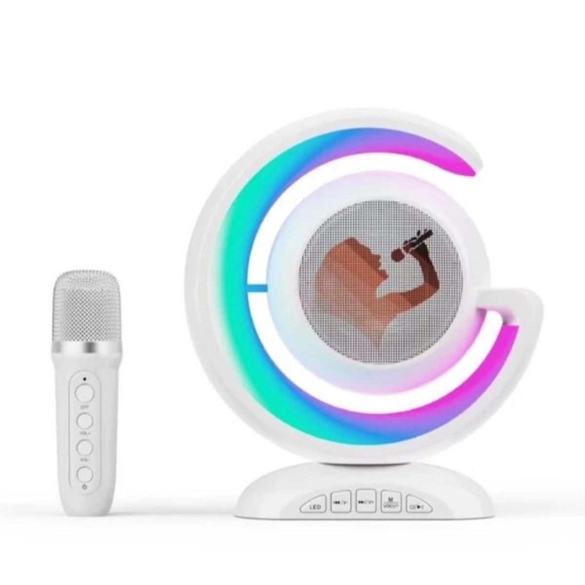 GENERICO - Parlante Bluetooth Karaoke Portatil Doble Microfono USB