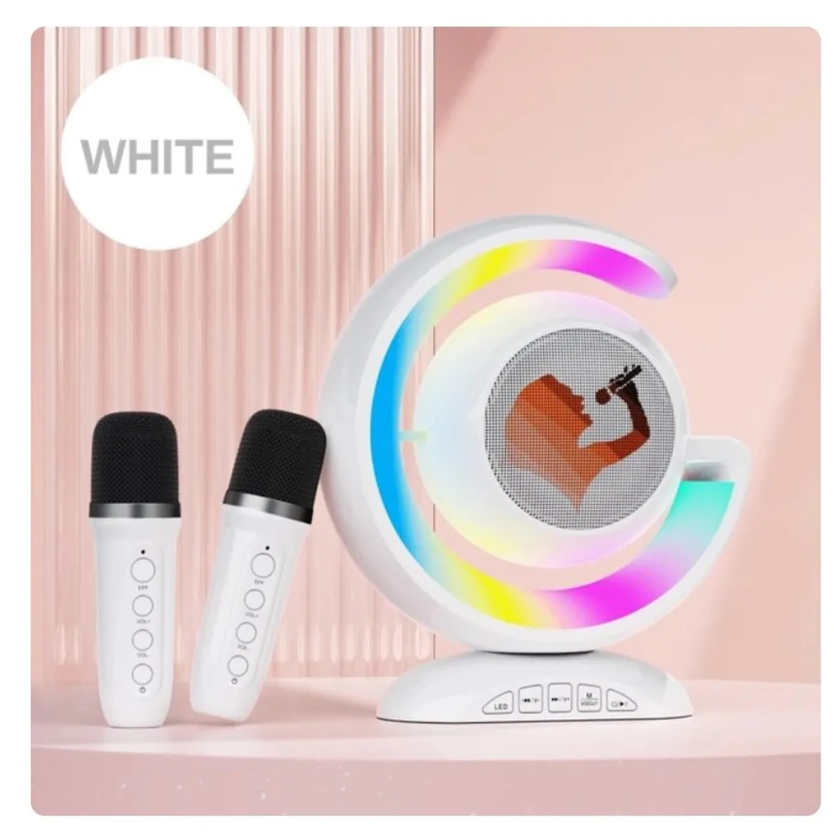 GENERICO - Parlante Bluetooth Karaoke Portatil Doble Microfono USB