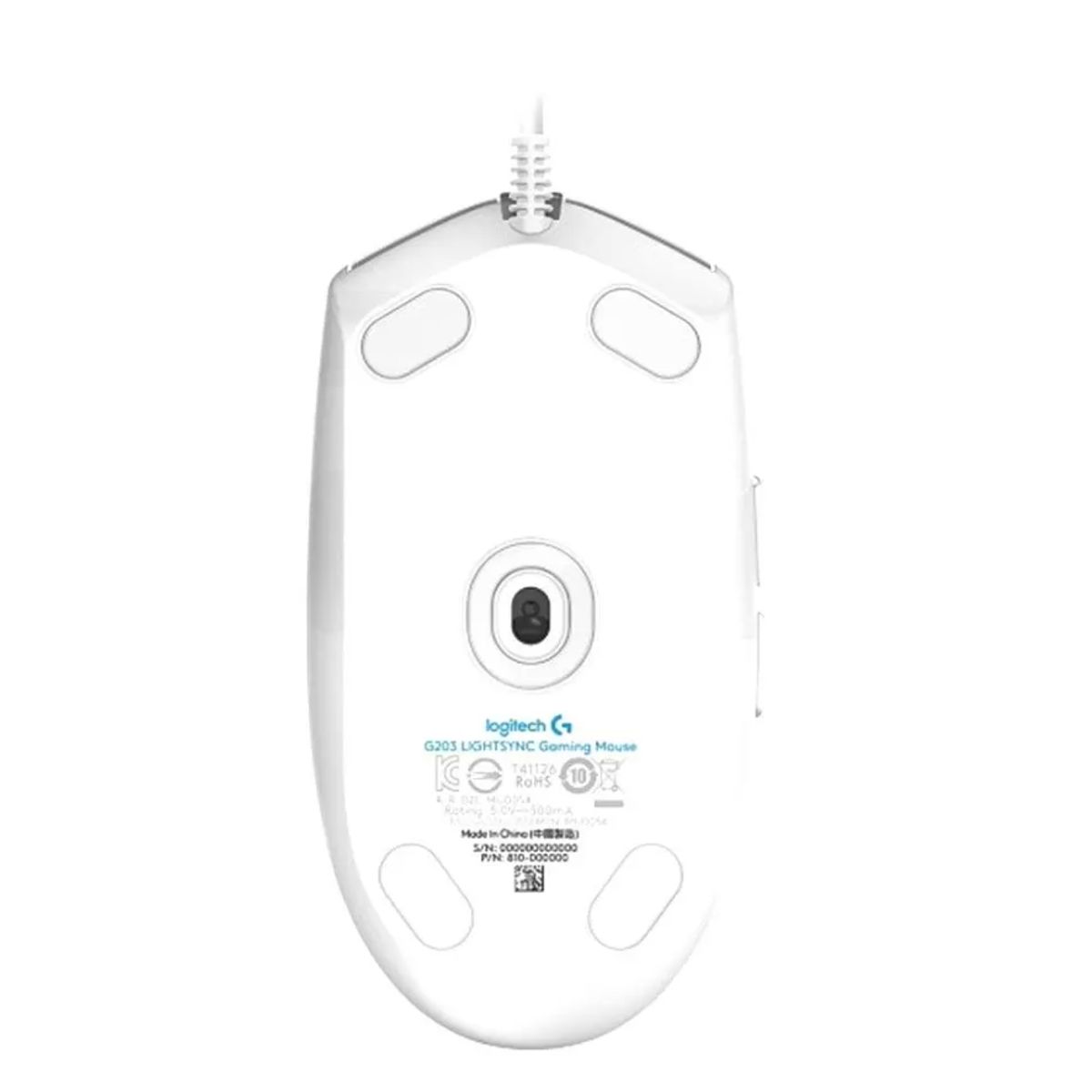 LOGITECH - Mouse Logitech G203 Rgb Lightsync Blanco