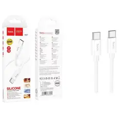 HOCO - CABLE USB TIPO C A TIPO C BLANCO 60W