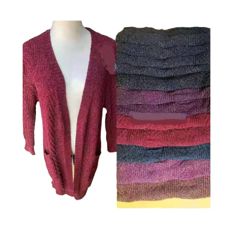 AGW - Pack 3 Chaleco Mujer Largo Chenille