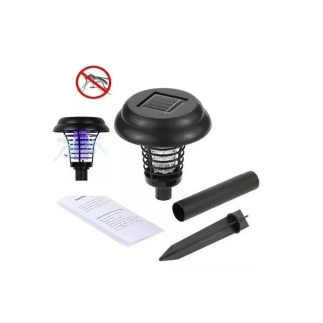 GENERICO - x2 Lampara Luz Solar Mata Mosquitos Insectos Masca Uv 2 Modos