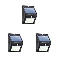 Pack 3 Foco Solar LED Con Sensor De Movimiento 5W