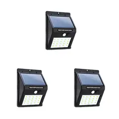 HB LEDS - Pack 3 Foco Solar LED Con Sensor De Movimiento 5W