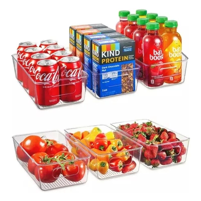 GENERICO - Organizador Refrigerador Cocina Set 6 Contenedores Con Tapa