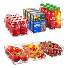 GENERICO - Organizador Refrigerador Cocina Set 6 Contenedores Con Tapa