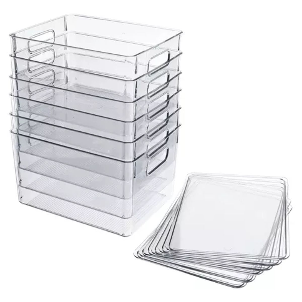 GENERICO - Organizador Refrigerador Cocina Set 6 Contenedores Con Tapa
