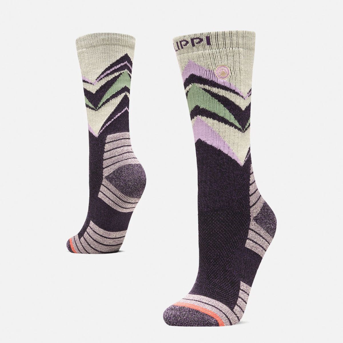 LIPPI - Calcetin Mujer Trekking Warm Socks Melange Morado Oscuro Lippi